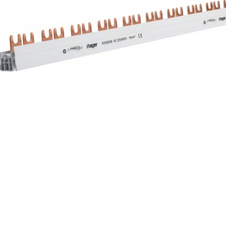 Barre pont 2P fourche 10mm² 57 - CONNEXION  HAGER KDN263B