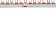 Barre pont 3P fourche 10mm² 57 - CONNEXION  HAGER KDN363B