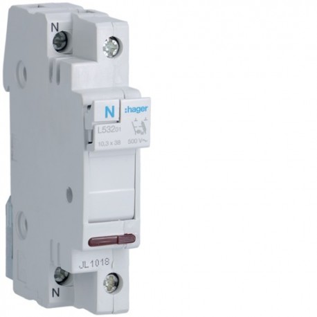 CC 1P+N 32A L38 voyant 1m -   HAGER L53201
