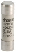 Cartouche fus.10x38 gG 0.5A -   HAGER LF300G
