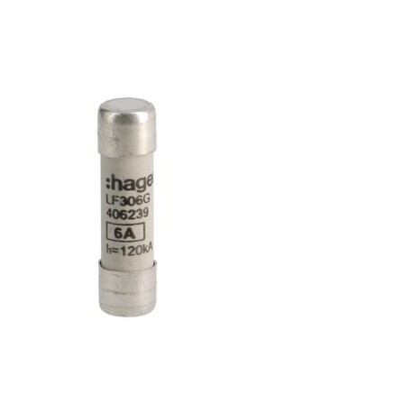 Cartouche fus.10x38 gG 6A -   HAGER LF306G