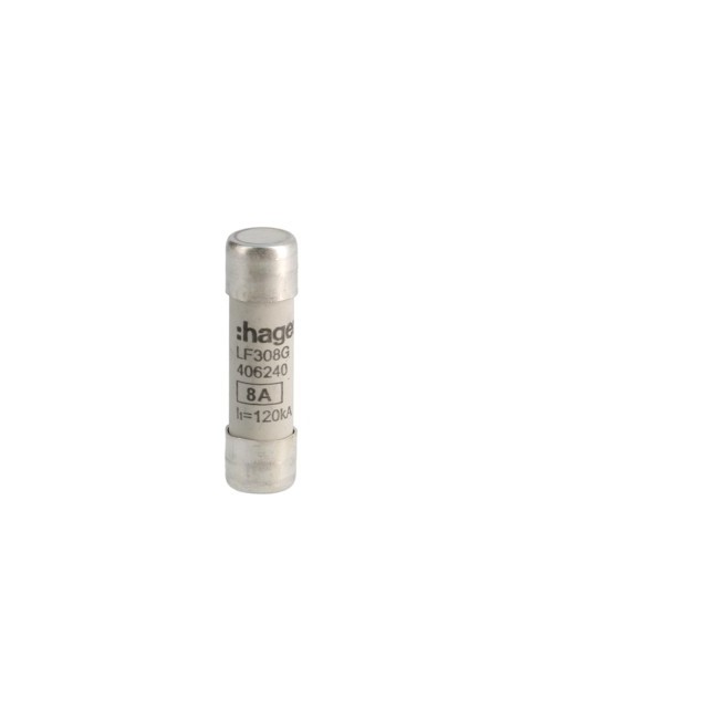 Cartouche fus.10x38 gG 8A -   HAGER LF308G