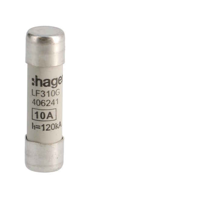 Cartouche fus.10x38 gG 10A -   HAGER LF310G