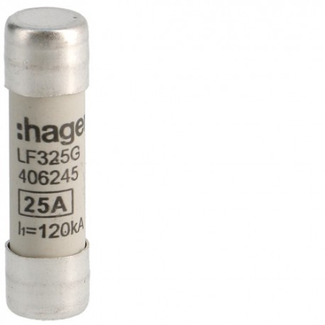 Cartouche fus.10x38 gG 25A -   HAGER LF325G