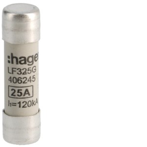 Cartouche fus.10x38 gG 25A -   HAGER LF325G