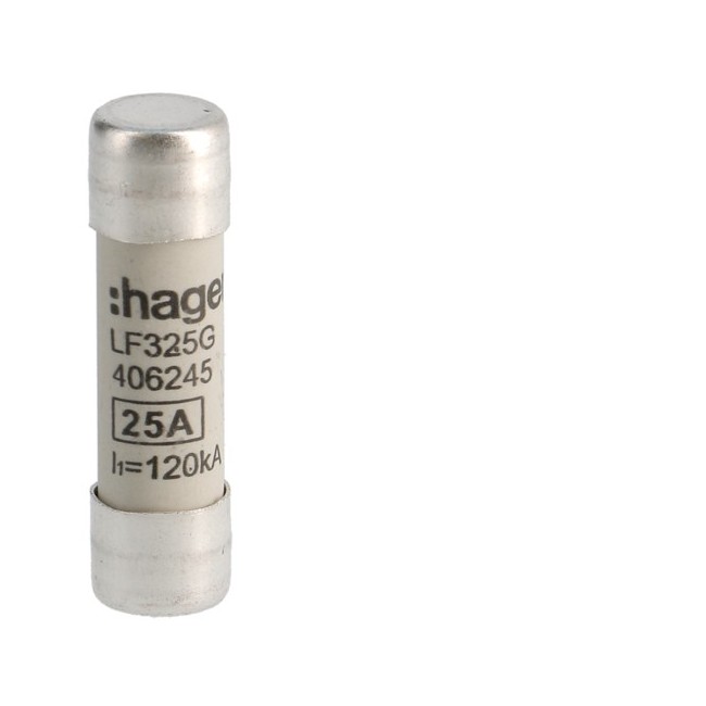 Cartouche fus.10x38 gG 25A -   HAGER LF325G