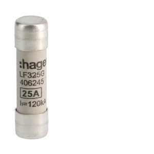 Cartouche fus.10x38 gG 25A -   HAGER LF325G