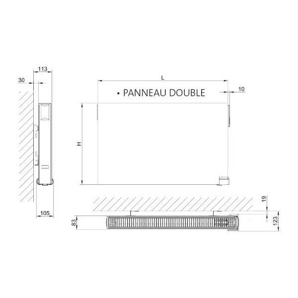 Radiateur électrique inertie fluide YALI DIGITAL Plinthe - LVI - Vita  Habitat