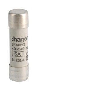 Cartouche fus.14x51 gG 6A -   HAGER LF406G