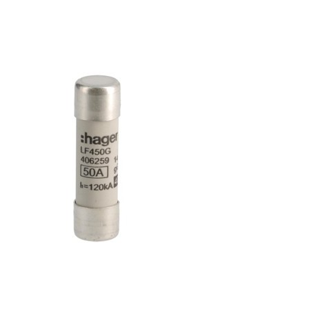 Cartouche fus.14x51 gG 50A -   HAGER LF450G