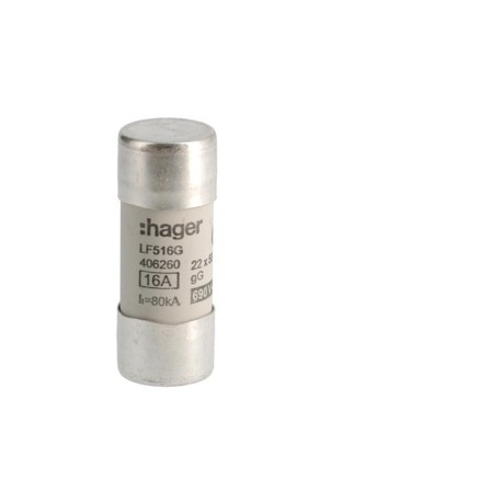 Cartouche fus.22x58 gG 16A -   HAGER LF516G