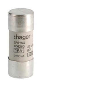 Cartouche fus.22x58 gG 16A -   HAGER LF516G