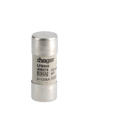 Cartouche fus.22x58 gG 100A -   HAGER LF590G