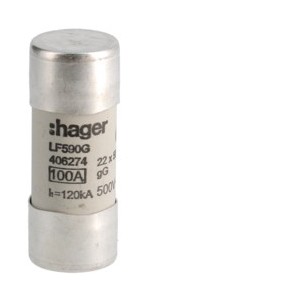 Cartouche fus.22x58 gG 100A -   HAGER LF590G