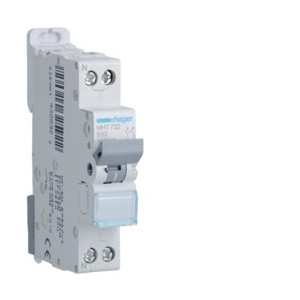 Disj.1P+N 4.5-6kA B-32A 1m - DISJONCTEURS PH+N  HAGER MHT732
