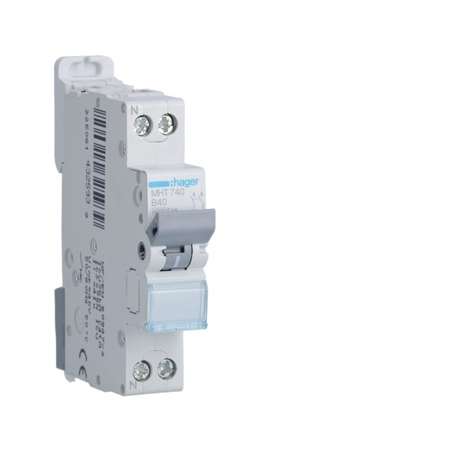 Disj.1P+N 4.5-6kA B-40A 1m - DISJONCTEURS PH+N  HAGER MHT740