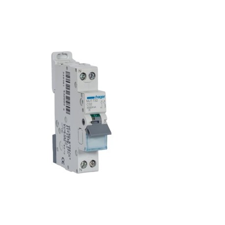 Disj.1P+N 4.5-6kA C-32A 1m - DISJONCTEURS PH+N  HAGER MJT732