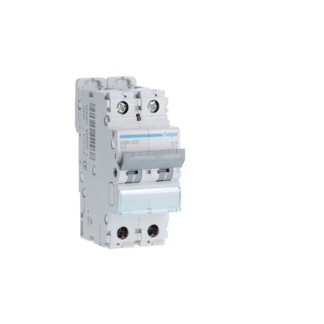 Disj.mag.2P 25kA 2.5A 2m - DISJONCTEURS MULTI.  HAGER MMN203