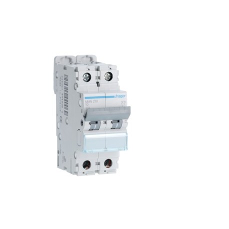 Disj.mag.2P 25kA 10A 2m - DISJONCTEURS MULTI.  HAGER MMN210