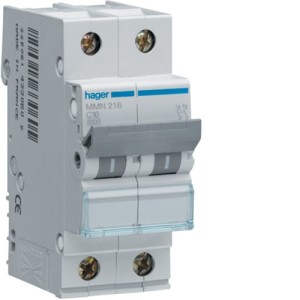 Disj.mag.2P 20kA 16A 2m - DISJONCTEURS MULTI.  HAGER MMN216