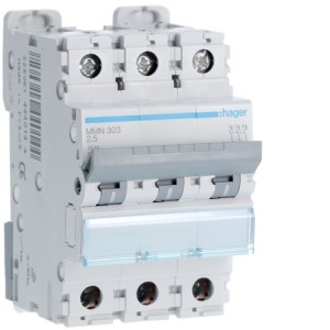 Disj.mag.2P 25kA 2.5A 3m - DISJONCTEURS MULTI.  HAGER MMN303