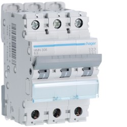 Disj.mag.2P 25kA 6.3A 3m - DISJONCTEURS MULTI. HAGER MMN306