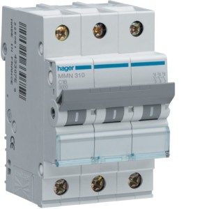 Disj.mag.2P 25kA 10A 3m - DISJONCTEURS MULTI.  HAGER MMN310