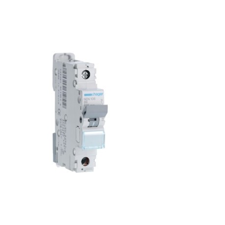 Disj.1P 6-10kA B-6A 1m - DISJONCTEURS MULTI.  HAGER NEN106