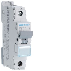 Disj.1P 6-10kA B-10A 1m - DISJONCTEURS MULTI.  HAGER NEN110