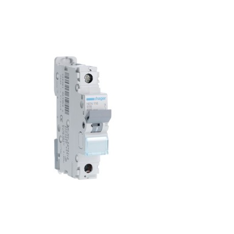 Disj.1P 6-10kA B-16A 1m - DISJONCTEURS MULTI.  HAGER NEN116