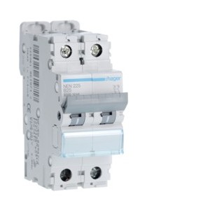 Disj.2P 6-10kA B-25A 2m - DISJONCTEURS MULTI.  HAGER NEN225