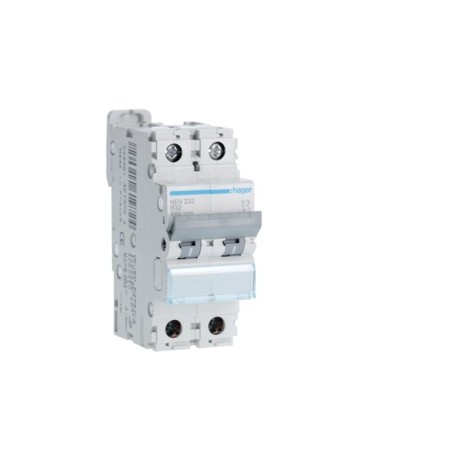 Disj.2P 6-10kA B-32A 2m - DISJONCTEURS MULTI.  HAGER NEN232