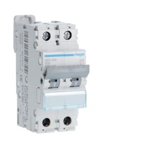 Disj.2P 6-10kA B-32A 2m - DISJONCTEURS MULTI.  HAGER NEN232