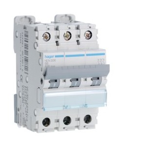 Disj.3P 6-10kA B-6A 3m - DISJONCTEURS MULTI.  HAGER NEN306