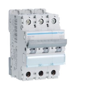 Disj.3P 6-10kA B-10A 3m - DISJONCTEURS MULTI.  HAGER NEN310