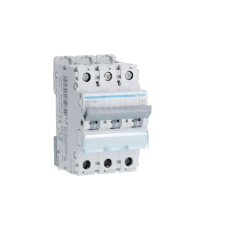 Disj.3P 6-10kA B-20A 3m - DISJONCTEURS MULTI.  HAGER NEN320