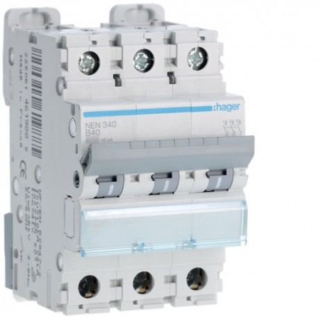 Disj.3P 6-10kA B-40A 3m - DISJONCTEURS MULTI. HAGER NEN340