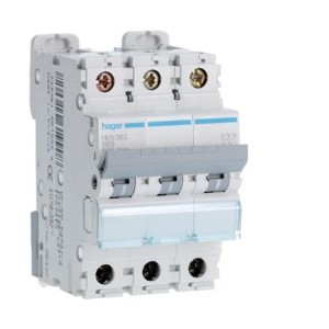 Disj.3P 6-10kA B-63A 3m - DISJONCTEURS MULTI.  HAGER NEN363