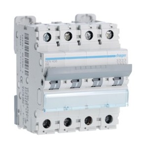 Disj.4P 6-10kA B-6A 4m - DISJONCTEURS MULTI.  HAGER NEN406