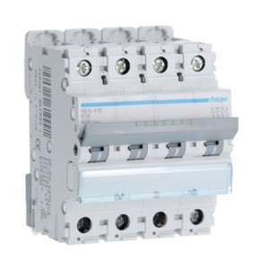 Disj.4P 6-10kA B-16A 4m - DISJONCTEURS MULTI.  HAGER NEN416