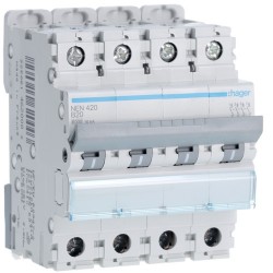 Disj.4P 6-10kA B-20A 4m - DISJONCTEURS MULTI. HAGER NEN420