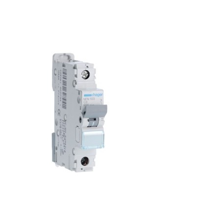 Disj.1P 6-10kA C-3A 1m - DISJONCTEURS MULTI.  HAGER NFN103