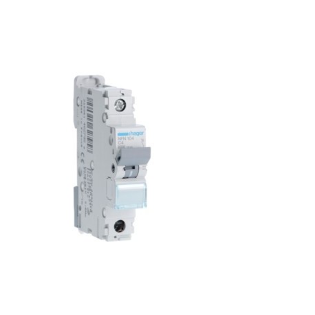 Disj.1P 6-10kA C-4A 1m - DISJONCTEURS MULTI.  HAGER NFN104