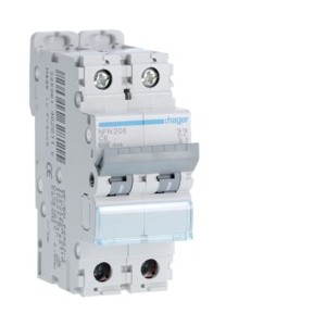 Disj.2P 6-10kA C-6A 2m - DISJONCTEURS MULTI.  HAGER NFN206