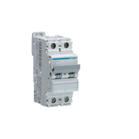Disj.2P 6-10kA C-16A 2m - DISJONCTEURS MULTI.  HAGER NFN216