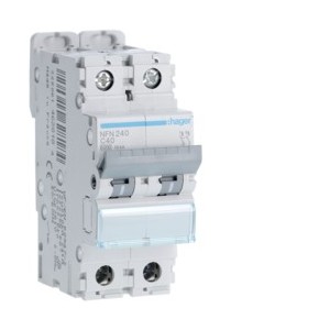 Disj.2P 6-10kA C-40A 2m - DISJONCTEURS MULTI.  HAGER NFN240