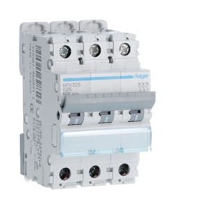 Disj.3P 6-10kA C-25A 3m - DISJONCTEURS MULTI.  HAGER NFN325