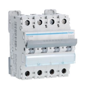 Disj.4P 6-10kA C-6A 4m - DISJONCTEURS MULTI.  HAGER NFN406