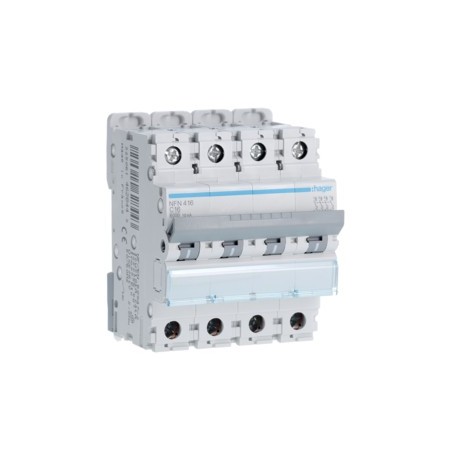 Disj.4P 6-10kA C-16A 4m - DISJONCTEURS MULTI.  HAGER NFN416