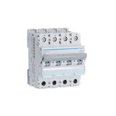Disj.4P 6-10kA C-32A 4m - DISJONCTEURS MULTI.  HAGER NFN432